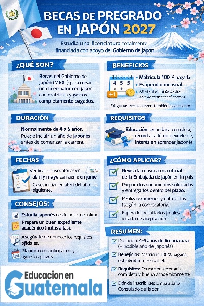 becas pregrado en japon