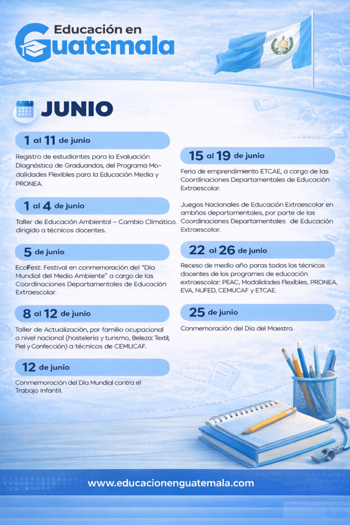 calendario-de-educacion-extraescolar-dosmilveintiseis-junio-en-guatemala