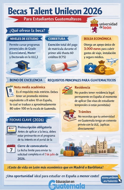 becas talent unileon para estudiar en españa