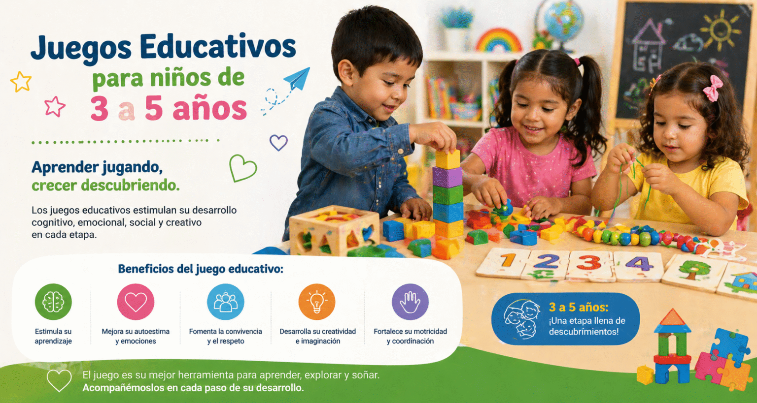 Juegos educativos para niños de 3 a 5 años en 2026