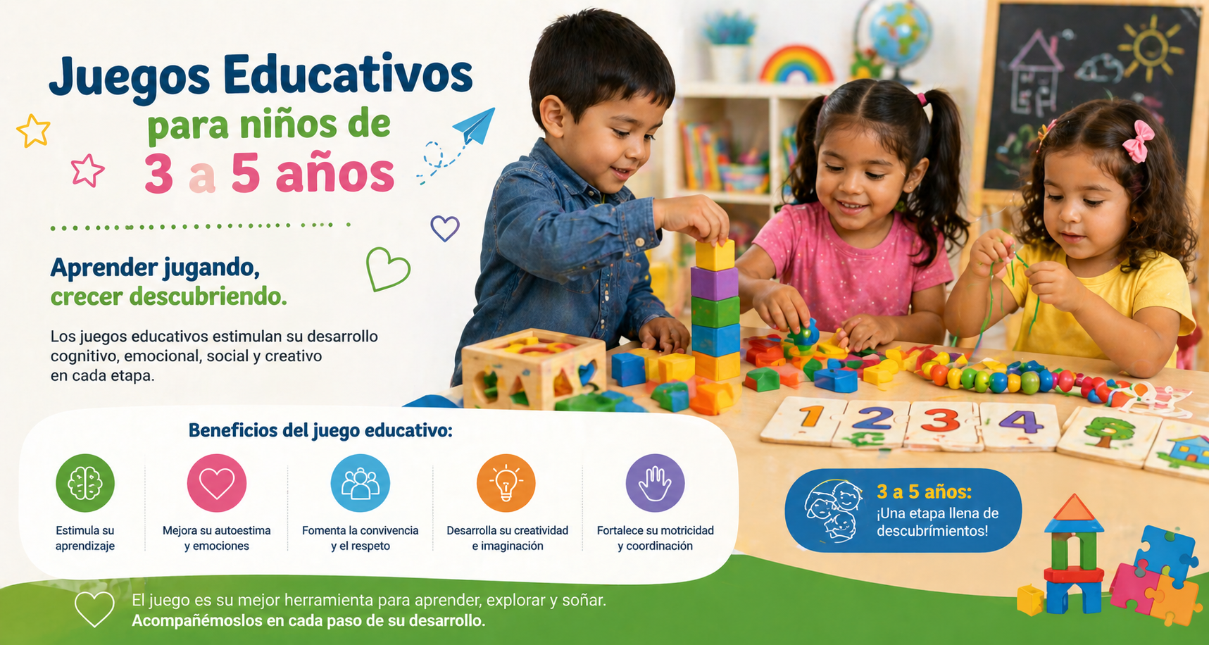Juegos educativos para niños de 3 a 5 años en 2026